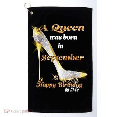 Born In August Birthday Queen Golf Towel