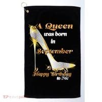 Born In August Birthday Queen Golf Towel thumb 0