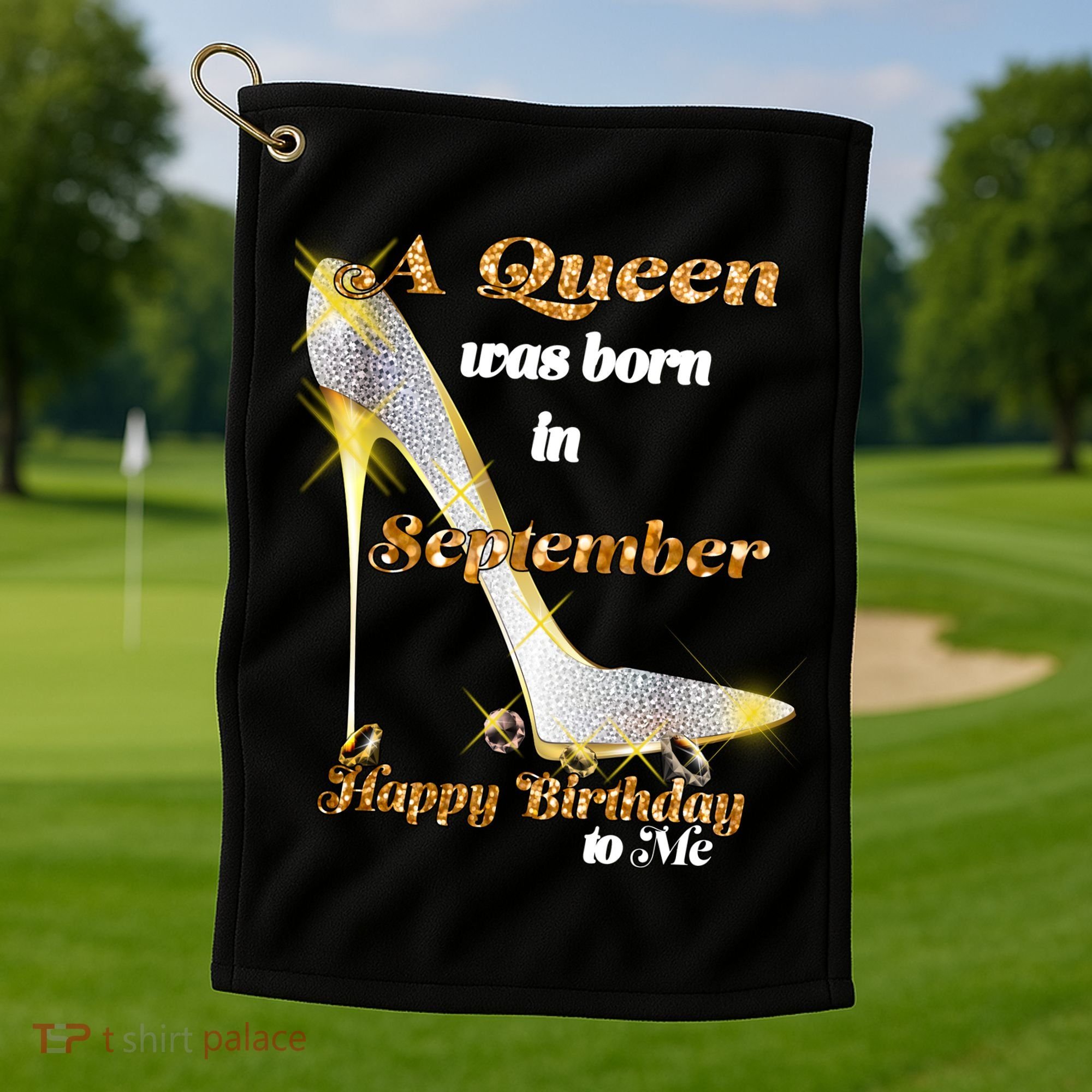 Born In August Birthday Queen Golf Towel