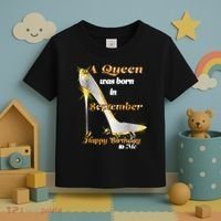 Born In August Birthday Queen Toddler T-Shirt thumb 3