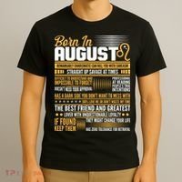 Born In August Leo Birthday Zodiac T-Shirt thumb 3