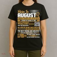 Born In August Leo Birthday Zodiac T-Shirt thumb 4