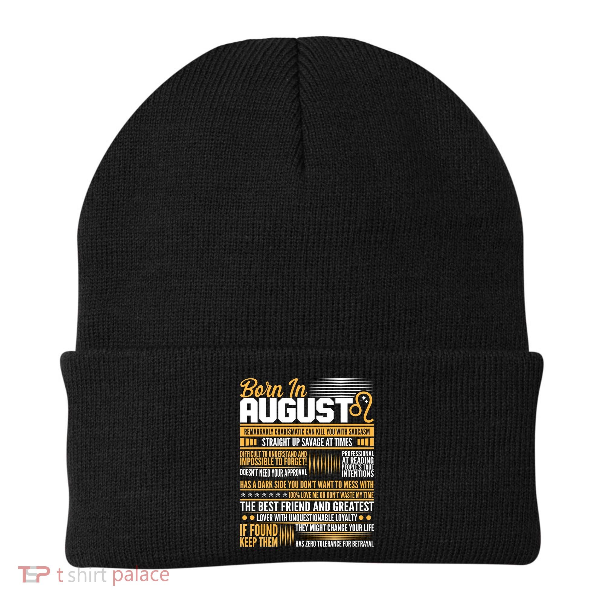 Born In August Leo Birthday Zodiac Beanie
