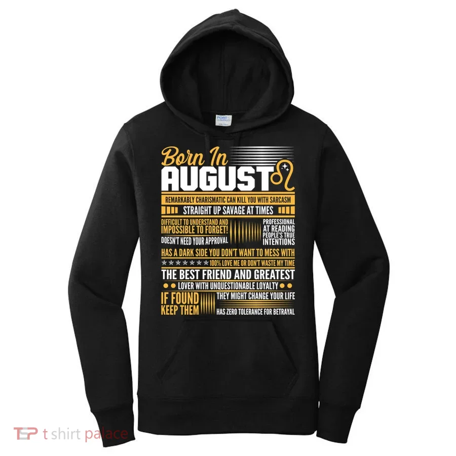 Born In August Leo Birthday Zodiac Women's Hoodie