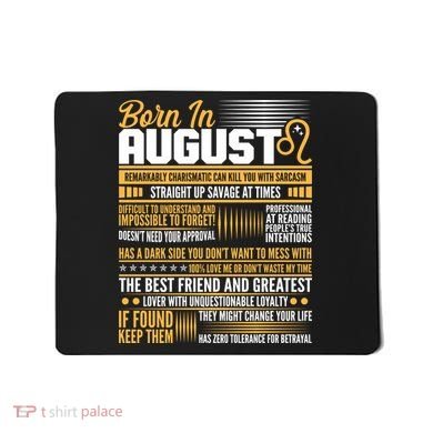 Born In August Leo Birthday Zodiac Mousepad