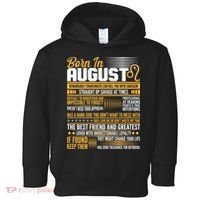 Born In August Leo Birthday Zodiac Toddler Hoodie thumb 0