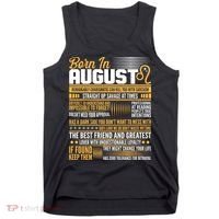 Born In August Leo Birthday Zodiac Tank Top thumb 0