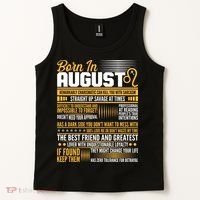 Born In August Leo Birthday Zodiac Tank Top thumb 2