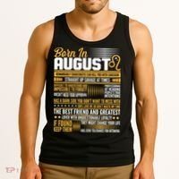 Born In August Leo Birthday Zodiac Tank Top thumb 3