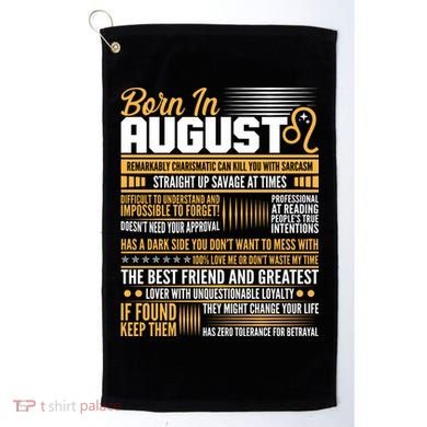 Born In August Leo Birthday Zodiac Golf Towel
