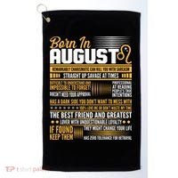 Born In August Leo Birthday Zodiac Golf Towel thumb 0