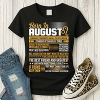 Born In August Leo Birthday Zodiac Women's T-Shirt thumb 3