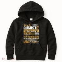 Born In August Leo Birthday Zodiac Kids Hoodie thumb 0