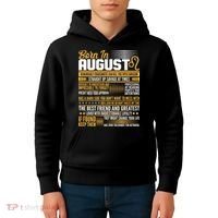 Born In August Leo Birthday Zodiac Kids Hoodie thumb 4