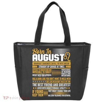Born In August Leo Birthday Zodiac Tote Bag