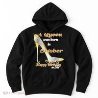 Born In October Birthday Queen Hoodie thumb 0