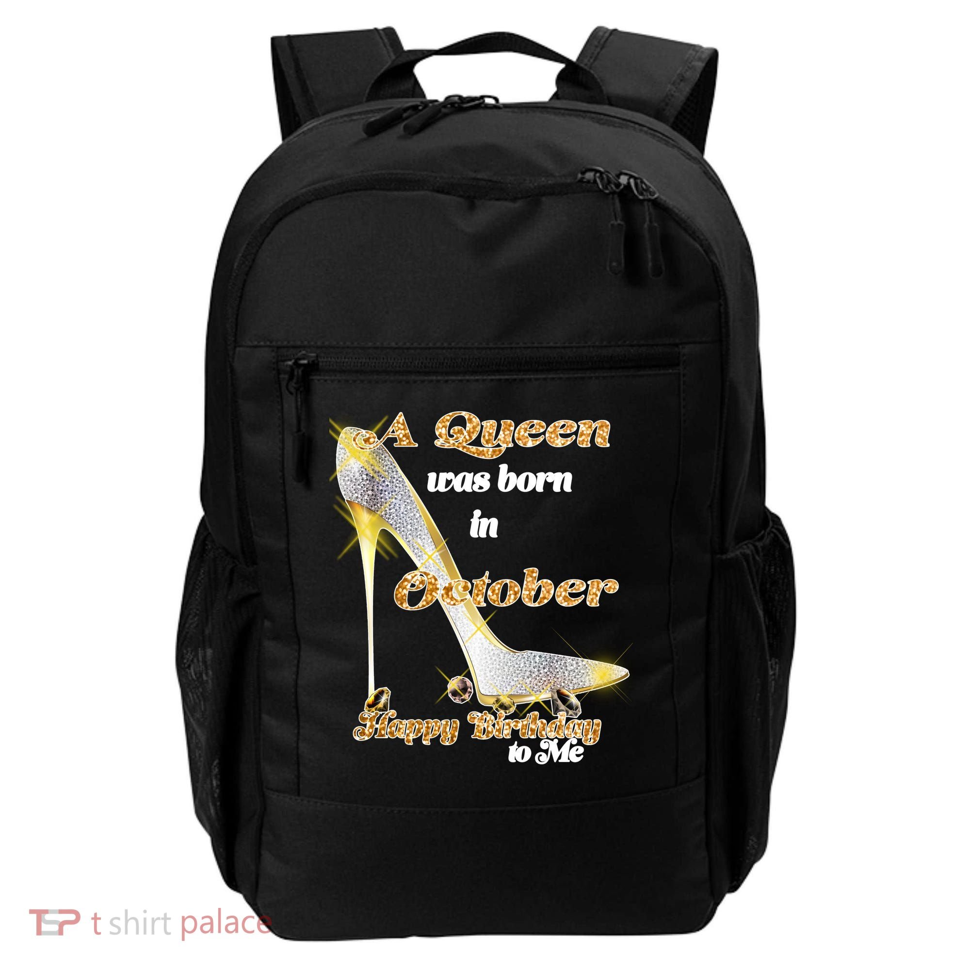 Born In October Birthday Queen Backpack