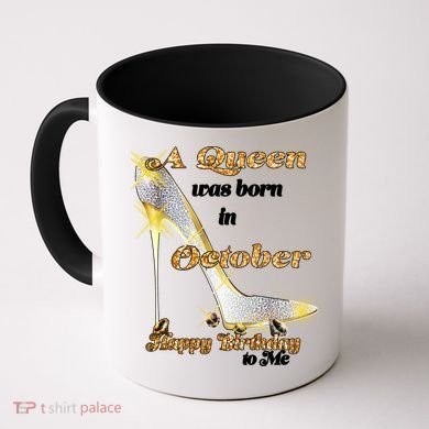 Born In October Birthday Queen Coffee Mug