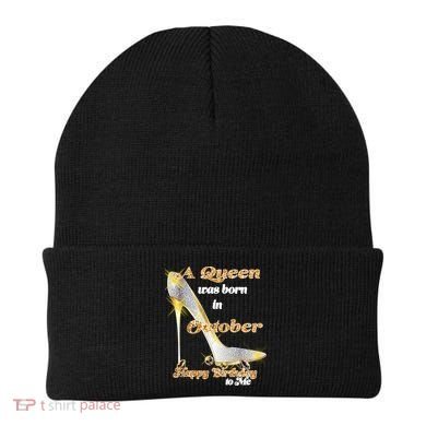 Born In October Birthday Queen Beanie