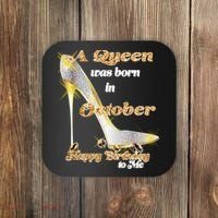 Born In October Birthday Queen Coaster thumb 0