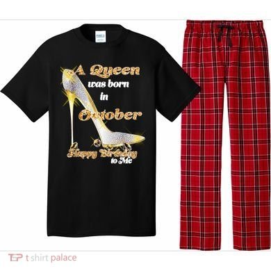 Born In October Birthday Queen Pajama Set
