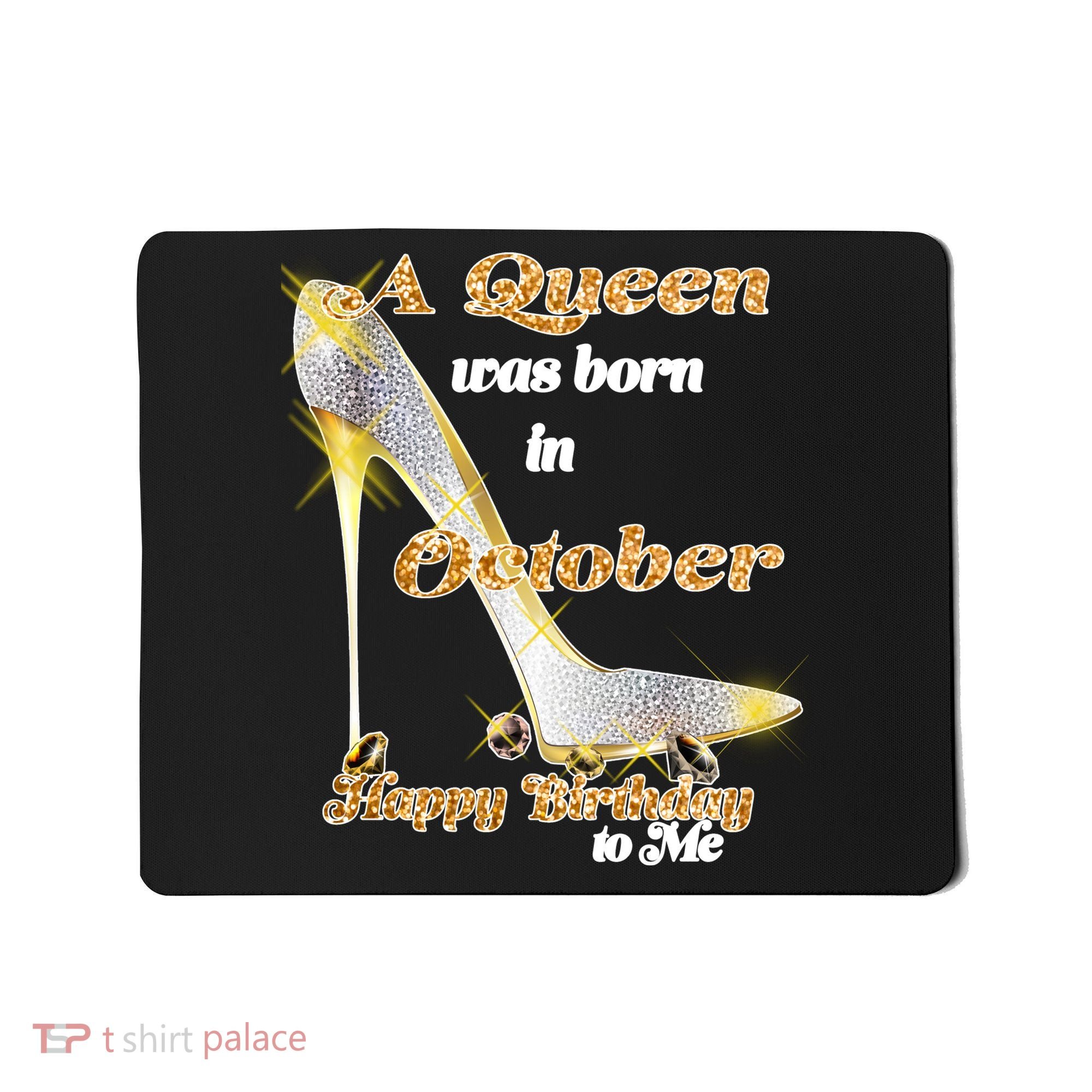 Born In October Birthday Queen Mousepad
