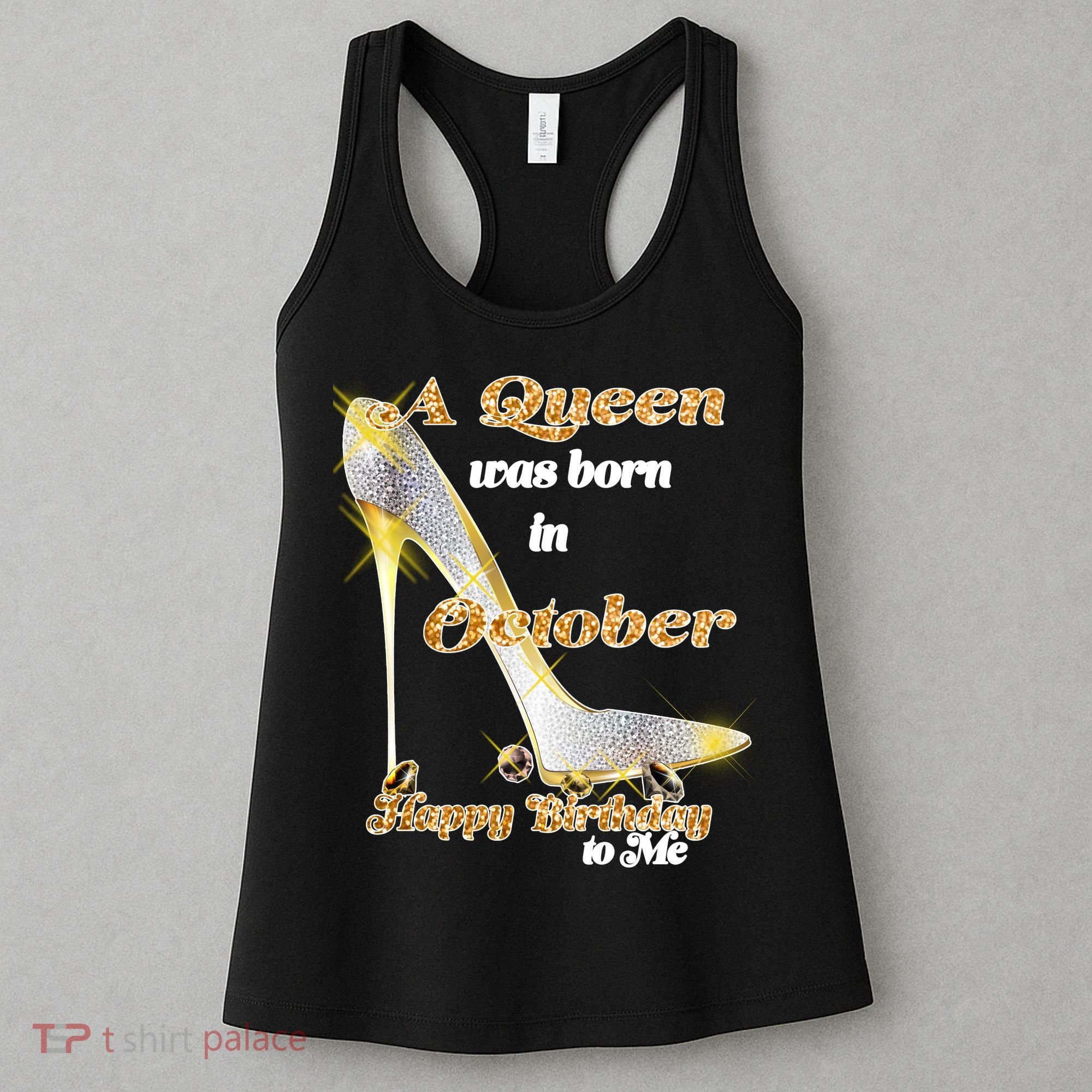 Born In October Birthday Queen Women's Tank Top