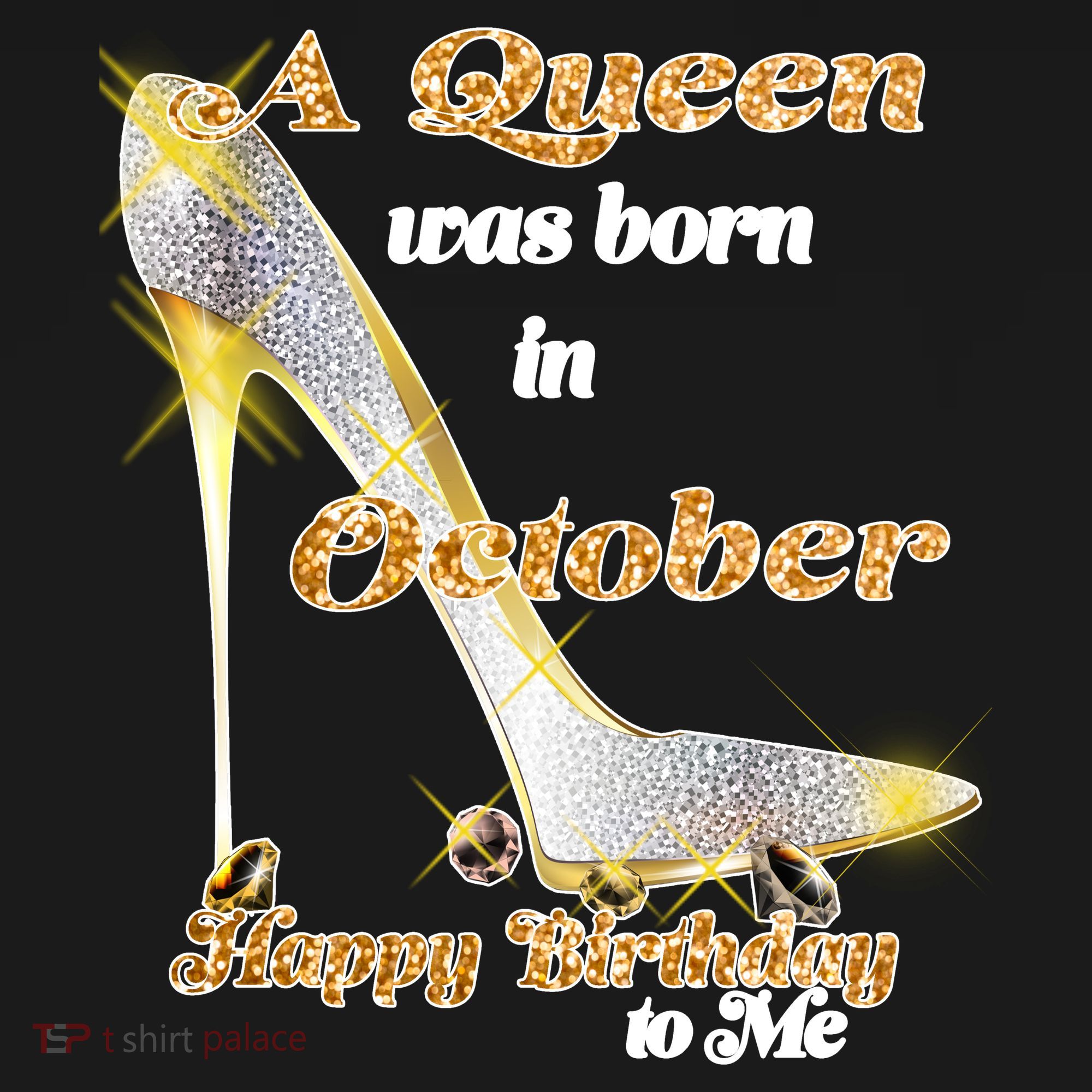 Born In October Birthday Queen Toddler T-Shirt