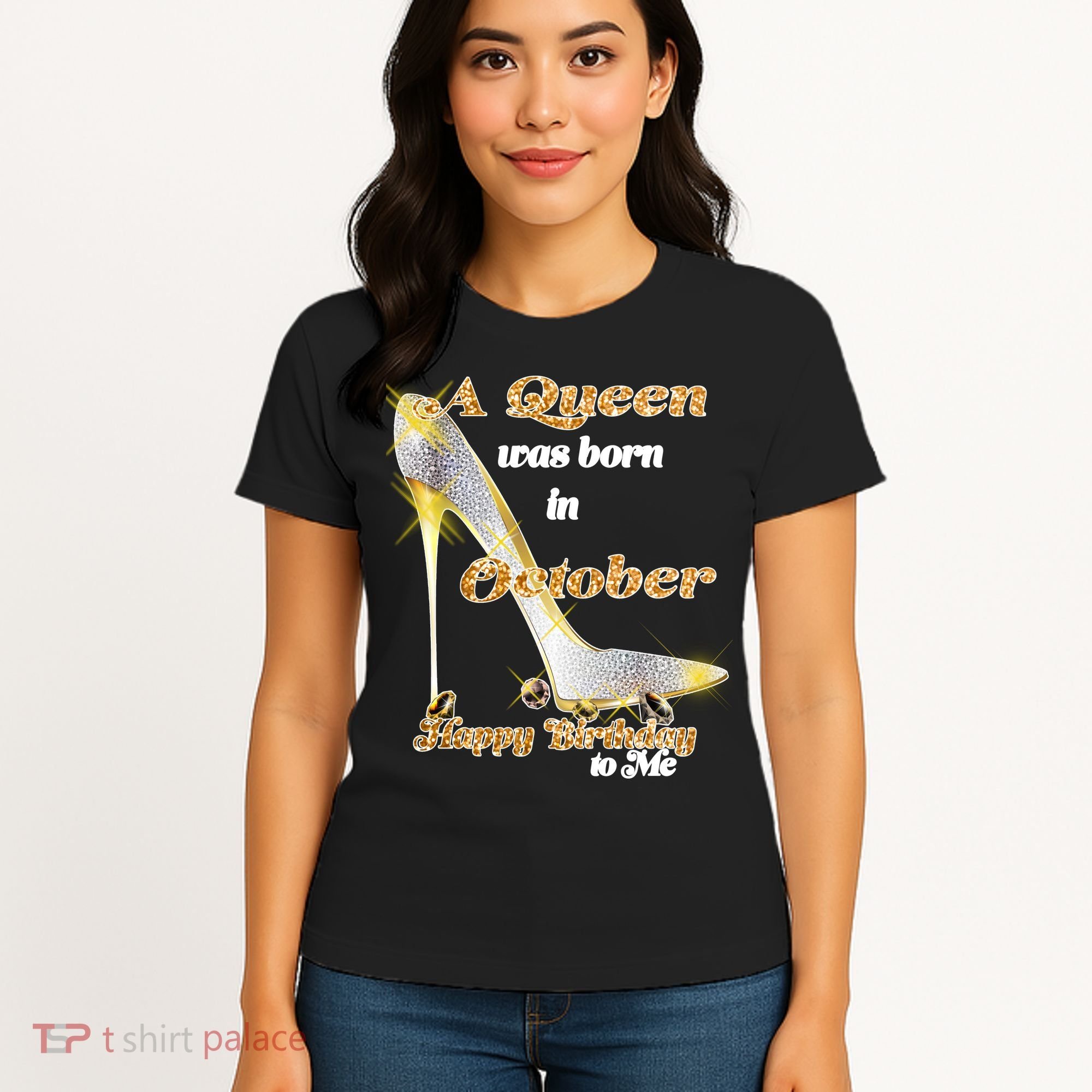 Born In October Birthday Queen Women's T-Shirt