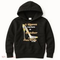 Born In October Birthday Queen Kids Hoodie thumb 0