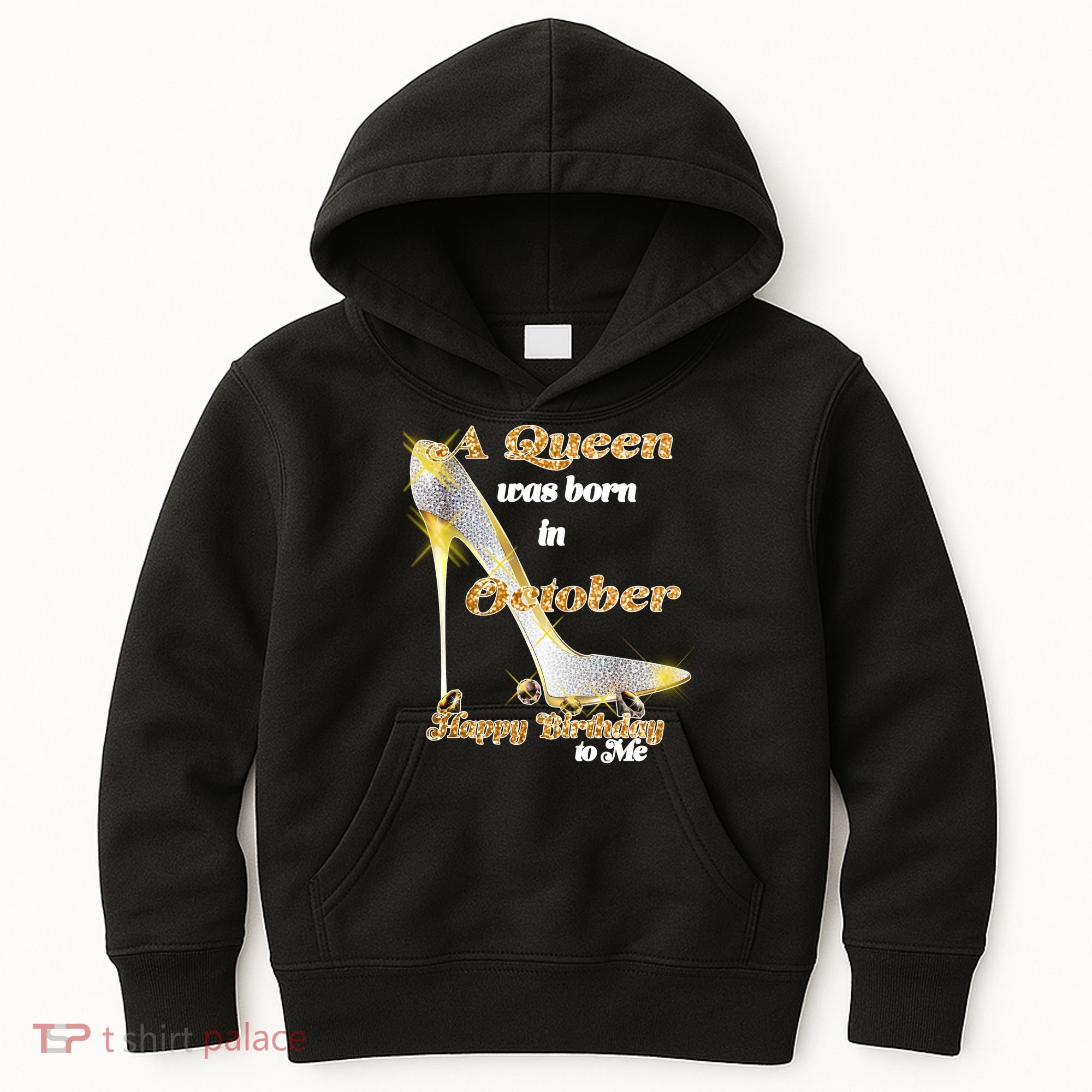Born In October Birthday Queen Kids Hoodie