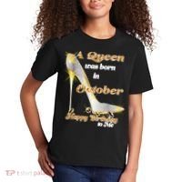 Born In October Birthday Queen Kids T-Shirt thumb 2