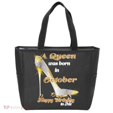 Born In October Birthday Queen Tote Bag
