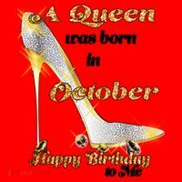 Born In October Birthday Queen Santa Hat thumb 1