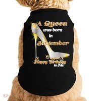 Born In September Birthday Queen Doggie Tank thumb 0