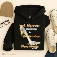 Born In September Birthday Queen Hoodie thumb 4