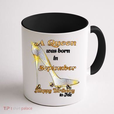 Born In September Birthday Queen Coffee Mug back