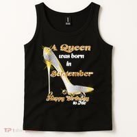 Born In September Birthday Queen Tank Top thumb 2