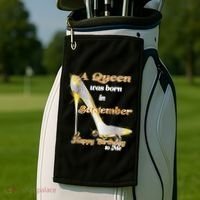 Born In September Birthday Queen Golf Towel thumb 2