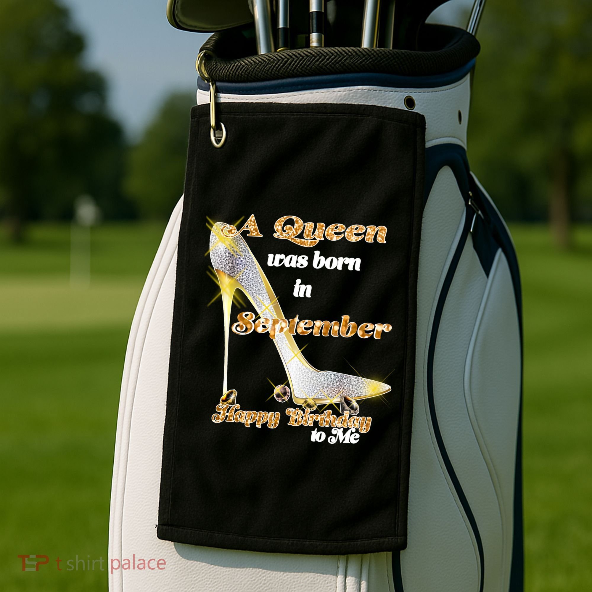 Born In September Birthday Queen Golf Towel