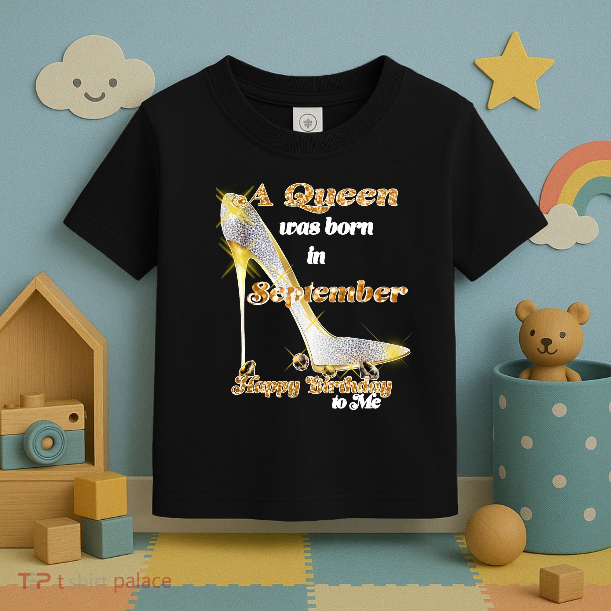 Born In September Birthday Queen Toddler T-Shirt