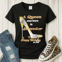 Born In September Birthday Queen Women's T-Shirt thumb 3