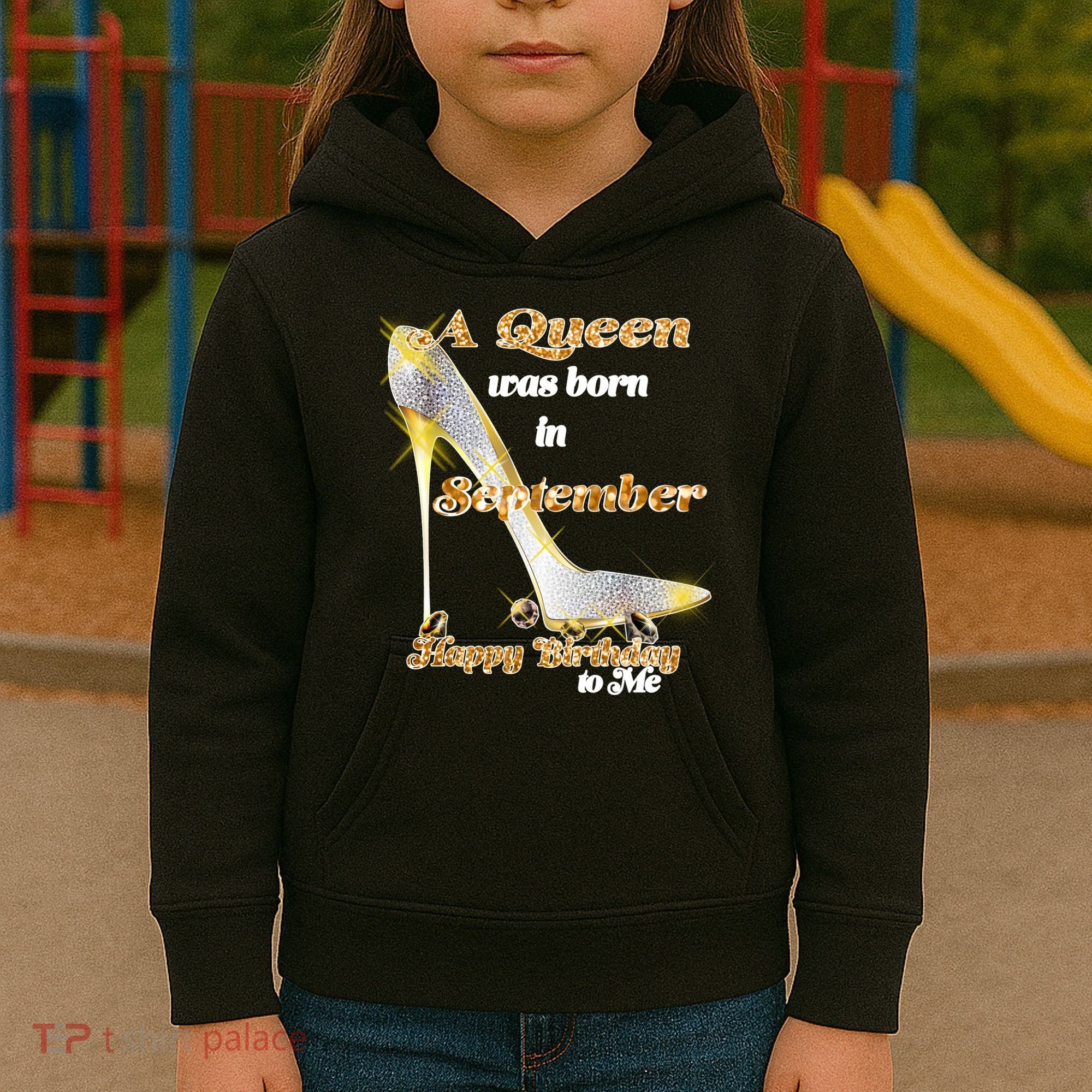Born In September Birthday Queen Kids Hoodie