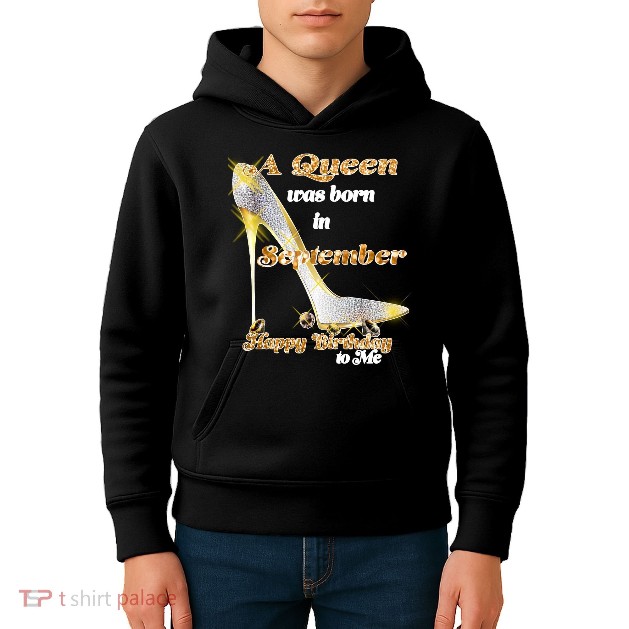 Born In September Birthday Queen Kids Hoodie