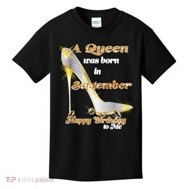 Born In September Birthday Queen Kids T-Shirt