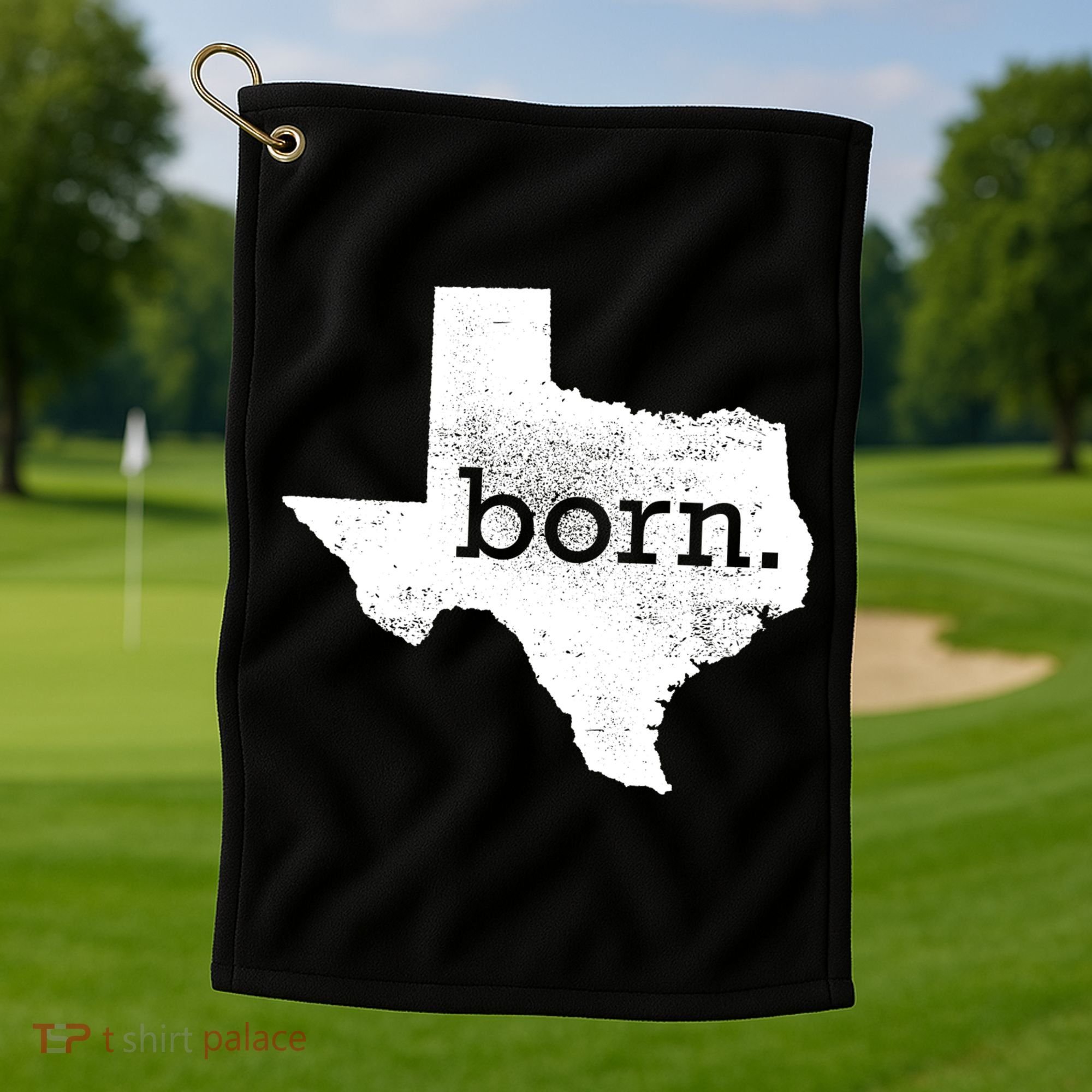 Born In Texas Home Golf Towel