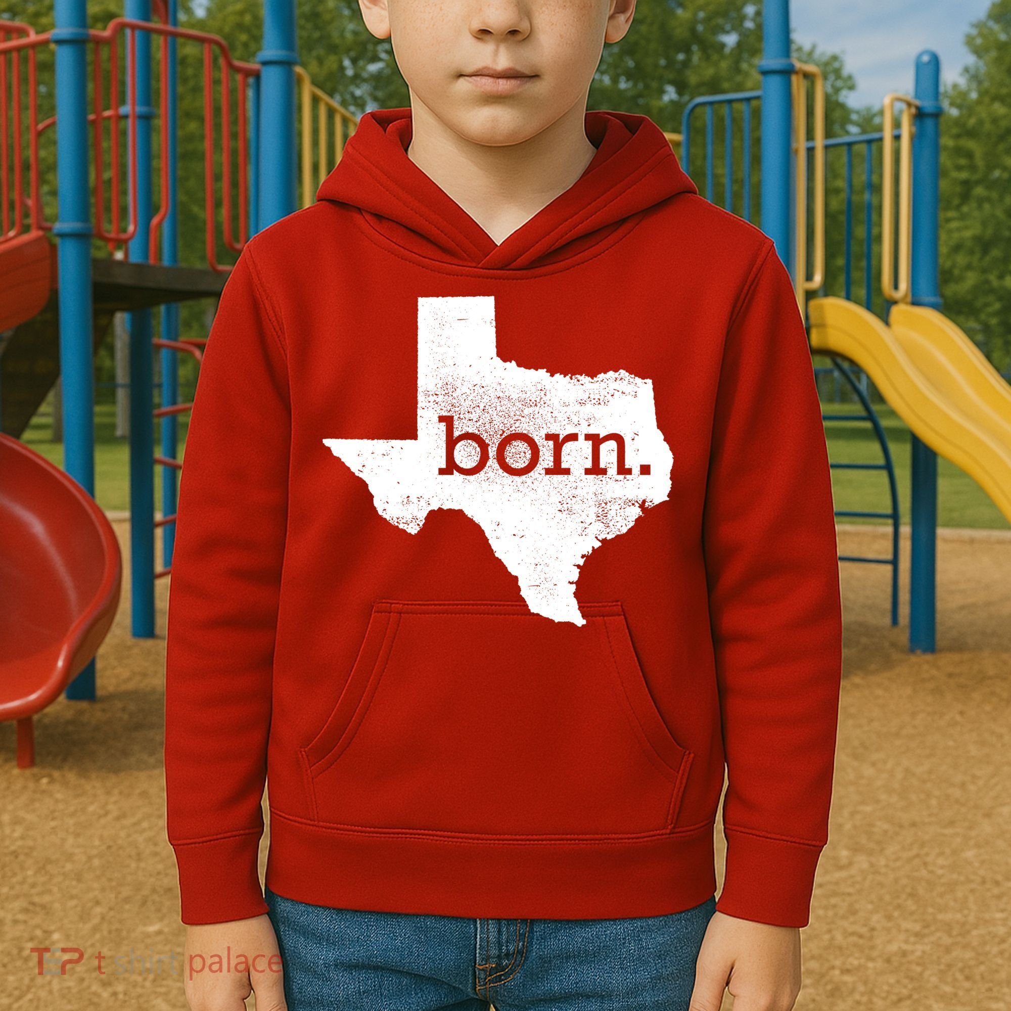 Born In Texas Home Kids Hoodie