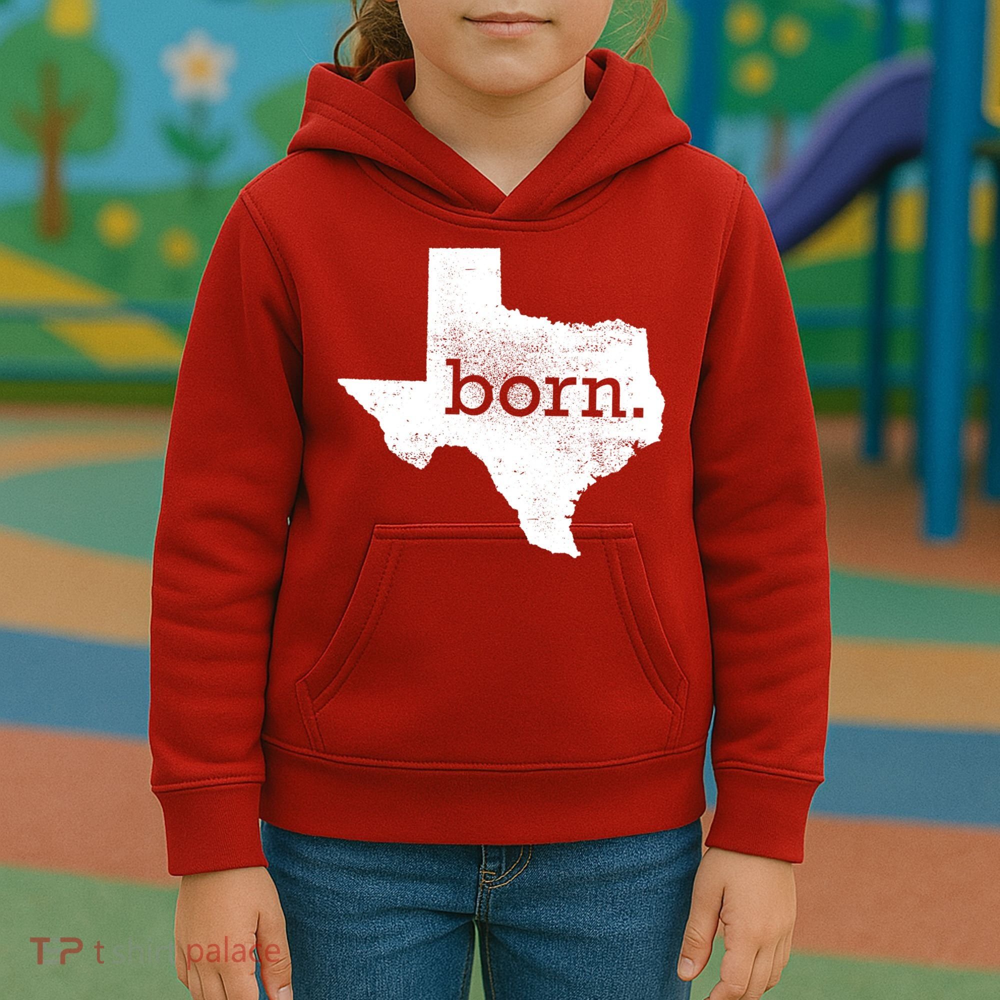 Born In Texas Home Kids Hoodie