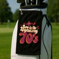 Born In The Legendary 70's Golf Towel thumb 2