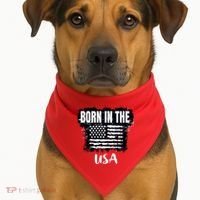 Born In The USA USA-Made Doggie Bandana thumb 1